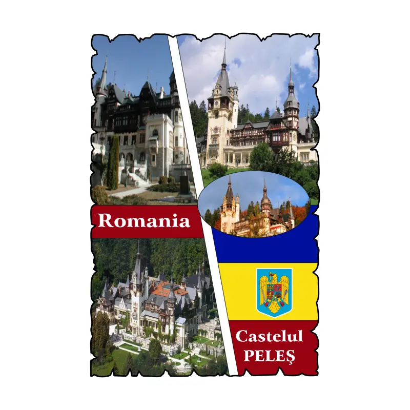 Mgs176-castelul peles romania, magnet frigider